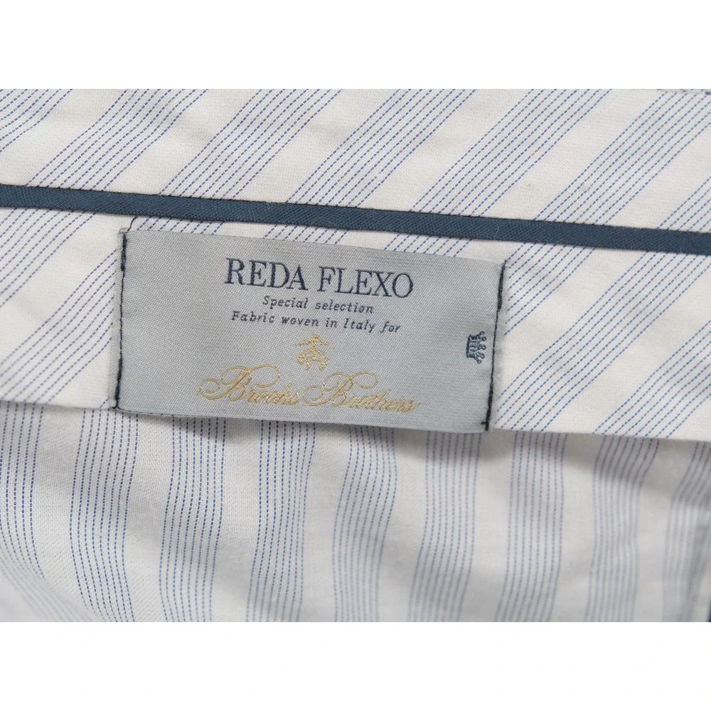 Brooks Brothers 1818 Regent Dress Pants Mens 38x30 Navy Blue Reda Flexo Wool
